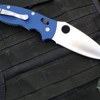 Spyderco Manix 2 XL Folder- Cobalt Blue G-10- Satin SPY27 Steel Blade C95GPCBL2