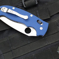 Spyderco Manix 2 XL Folder- Cobalt Blue G-10- Satin SPY27 Steel Blade C95GPCBL2