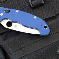 Spyderco Manix 2 XL Folder- Cobalt Blue G-10- Satin SPY27 Steel Blade C95GPCBL2