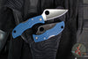 Spyderco Ladybug Lockback Knife- Lightweight Cobalt Blue FRN Handle- Satin SPY27 Steel Blade LPCBL3