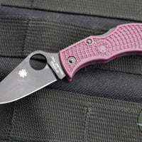 Spyderco Manbug- Burgundy FRN Handle- Black Blade MBBGKP