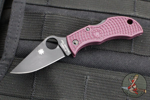 Spyderco Manbug- Burgundy FRN Handle- Black Blade MBBGKP