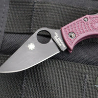 Spyderco Manbug- Burgundy FRN Handle- Black Blade MBBGKP