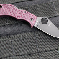 Spyderco Manbug- Burgundy FRN Handle- Black Blade MBBGKP