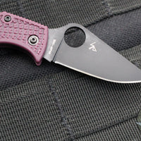 Spyderco Manbug- Burgundy FRN Handle- Black Blade MBBGKP