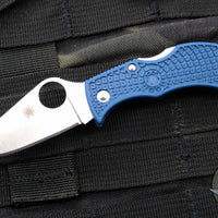 Spyderco Manbug- Cobalt Blue FRN Handle- Satin SPY27 Steel Blade MBCBL