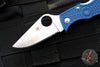 Spyderco Manbug- Cobalt Blue FRN Handle- Satin SPY27 Steel Blade MBCBL