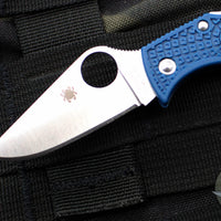 Spyderco Manbug- Cobalt Blue FRN Handle- Satin SPY27 Steel Blade MBCBL
