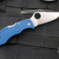 Spyderco Manbug- Cobalt Blue FRN Handle- Satin SPY27 Steel Blade MBCBL