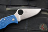 Spyderco Manbug- Cobalt Blue FRN Handle- Satin SPY27 Steel Blade MBCBL