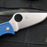 Spyderco Manbug- Cobalt Blue FRN Handle- Satin SPY27 Steel Blade MBCBL