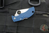 Spyderco Manbug- Cobalt Blue FRN Handle- Satin SPY27 Steel Blade MBCBL