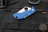 Spyderco Manbug- Cobalt Blue FRN Handle- Satin SPY27 Steel Blade MBCBL