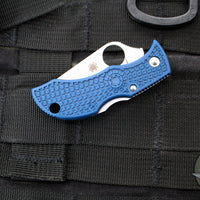 Spyderco Manbug- Cobalt Blue FRN Handle- Satin SPY27 Steel Blade MBCBL