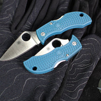 Spyderco Manbug- Blue FRN Handle- Satin K390 Steel Blade MFPK390