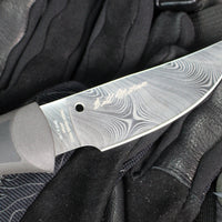 Spyderco Moran Fixed Blade- Upswept- Gray/Black FRN Handle- Damasteel Blade FB01PGYD SN 914/1180