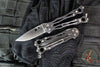 Spyderco Smallfly 2 Balisong Butterfly Knife Satin Flat Ground Blade Black G-10 Handle B02GP2