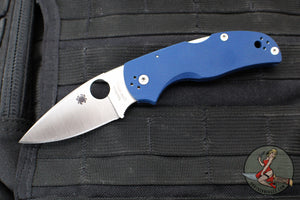 Spyderco Native 5 Lockback Folder- Cobalt Blue G-10 Handle- Satin SPY27 Steel Blade C41GPCBL5