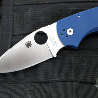 Spyderco Native 5 Lockback Folder- Cobalt Blue G-10 Handle- Satin SPY27 Steel Blade C41GPCBL5