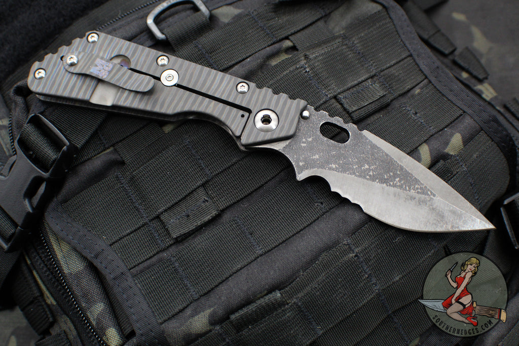 Mick Strider Custom XL-Grandpa Finished Bellied Spear Point- Double Fl ...