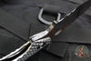 Mick Strider Custom XL- Single Edge with Hamon Nightmare Grind- Serrated- False Upper Swedge Double Gunner Grip Titanium Handle
