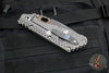 Mick Strider Custom XL- Single Edge with Hamon Nightmare Grind- Serrated- False Upper Swedge Double Gunner Grip Titanium Handle