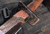 One-Off  Mick Strider Custom Fixed Short Sword- Forged Damascus Blade and Guard- Vintage Micarta Handle