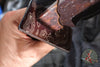 One-Off  Mick Strider Custom Fixed Short Sword- Forged Damascus Blade and Guard- Vintage Micarta Handle
