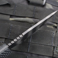 Strider Knives DB- Tanto Edge- Thin Stock- Black Gunner Grip- Tiger Stripe Finished D2 Steel Blade