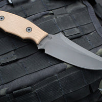 Strider Knives Persian Styled Fixed Blade with textured Tan G-10