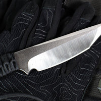 PREOWNED- Strider Knives Fixed Blade- Tanto Edge- Black Cord- Satin Blade PRE1