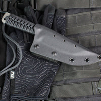 PREOWNED- Strider Knives Fixed Blade- Tanto Edge- Black Cord- Satin Blade PRE1
