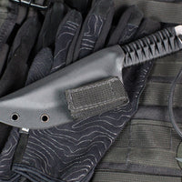 PREOWNED- Strider Knives Fixed Blade- Tanto Edge- Black Cord- Satin Blade PRE1
