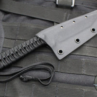 Strider Knives Fixed Blade- Tanto Edge- Black Cord- Satin Blade TE7