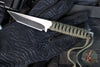 Strider Knives Fixed Blade- Tanto Edge- Green Cord- Satin Blade