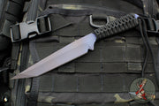 Strider Knives Fixed Blade- Titanium- Tanto Edge- Blue/Purple Ano- Black Cord TETI2