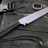 Strider Knives Fixed Blade- Titanium- Tanto Edge- Blue/Purple Ano- Black Cord TETI2