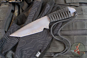 Strider Knives Fixed Blade- Titanium- Tanto Edge- Anodized And Flamed- Black Cord TETI3