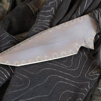 Strider Knives Fixed Blade- Titanium- Tanto Edge- Anodized And Flamed- Black Cord TETI3
