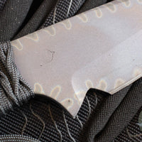 Strider Knives Fixed Blade- Titanium- Tanto Edge- Anodized And Flamed- Black Cord TETI3