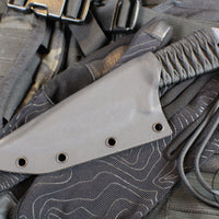 Strider Knives Fixed Blade- Titanium- Tanto Edge- Anodized And Flamed- Black Cord TETI3