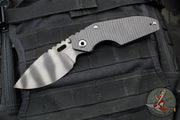 Mick Strider Jibble XL- Tiger Stripe Finished Titanium Handle- Tiger Stripe Finished Blade