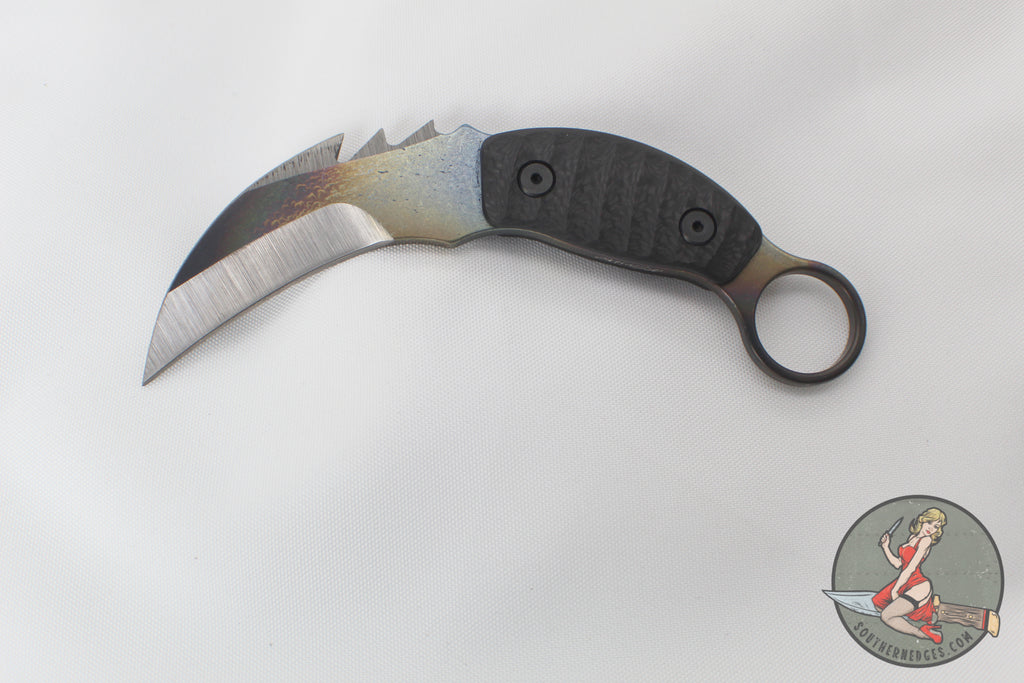 Strider Knives Karambit PS - Strike Plate Titanium Blade Carbon Fiber Scale