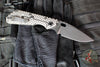 Strider SMF Folder- Spear Point- CC- Double Gunner Grip Titanium Handle- Black Finished Blade- Black Hardware