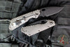 Strider SMF Folder- Spear Point- CC- Double Gunner Grip Titanium Handle- Black Finished Blade