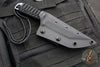 Strider Knives Fixed Blade- Flamed And Blue/Purple Anodized Titanium- Black Cord