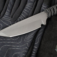 Strider Knives Fixed Blade- Tanto Edge- Black Cord- Black D2 Blade