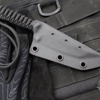 Strider Knives Fixed Blade- Tanto Edge- Black Cord- Black D2 Blade