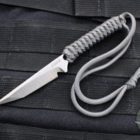 Strider Knives Mini Fighter Fixed Blade- Tanto Edge- Grey Cord "MINIF"