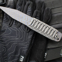Strider Nail- Titanium- Blued And Zig Zag Flamed- Grey Cord ZIG1